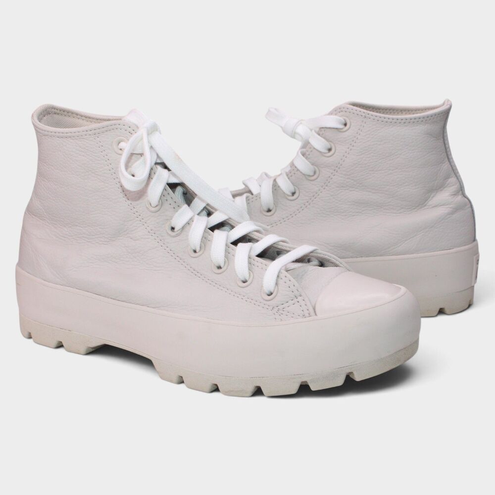 Converse Chuck Taylor Lugged 2.0 Women 11 Desert Sand Leather Platform - Picture 14 of 14